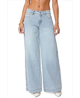 Edikted Womens Sidonie Wide Leg Jeans