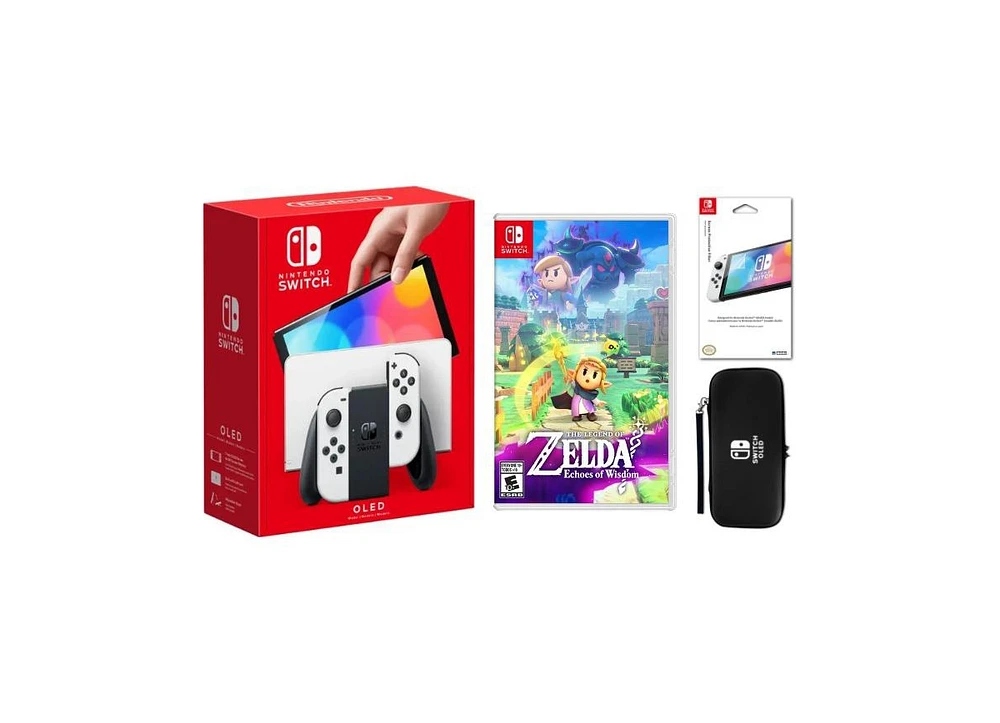 Nintendo Oled Bundle With Accessories & Zelda Game