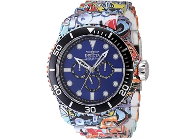 Invicta Men's 47856 Pro Diver Quartz Chronograph Black, Blue Dial Watch