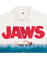 Jaws Hawaiian Button Down Dress Shirt - White