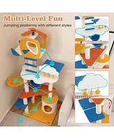 Aviation-Themed Cat Tree with Helicopter Fun & Stylish Playhouse for Cats