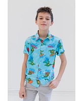 Teenage Mutant Ninja Turtles Leonardo Michelangelo Raphael Hawaiian Button Down Shirt Toddler to Big Kid