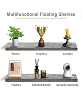 Sorbus 3 Pack 47 x 9.25 Inch Wall Mounted Floating Shelves - Stylish and Functional Storage