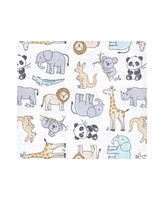 Hudson Baby Cotton Poly Flannel Receiving Blankets, Kangaroo, One Size