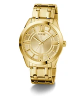 Guess Men's Analog Gold-Tone Stainless Steel Watch, 44mm