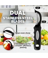 Swivel Peeler with Razor Sharp Stainless Steel Blades & Strong Ergonomic Handle