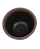 Ribbed 16" Outdoor Plant Pot - Polyresin Double-Walled Planter for Indoor or Outdoor Use