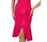 Adrianna Papell Women's Ruffled One-Shoulder Dress