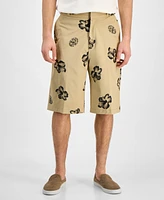 Hugo by Boss Men's Damo242 Baggy-Fit Stretch Floral 13" Shorts