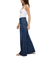 Good American Women's Soft-Tech Waist Palazzo Jeans