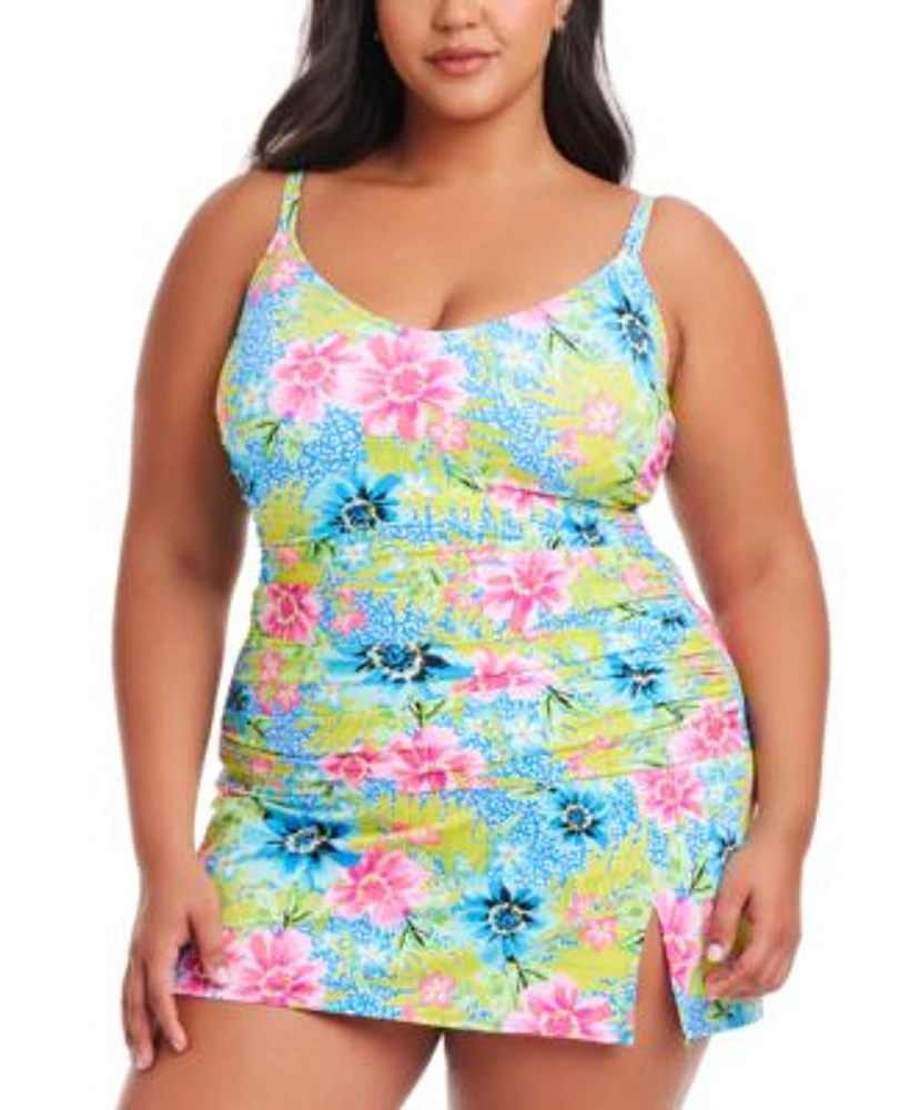 Bleu Rod Beattie Plus Size Lets Get Away Tankini Top Skirted Bottoms