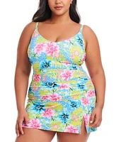 Bleu Rod Beattie Plus Size Lets Get Away Tankini Top Skirted Bottoms