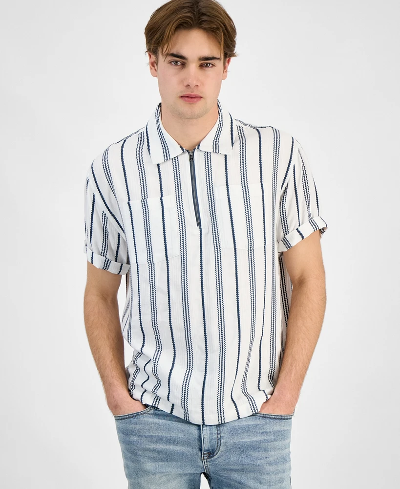 Sun + Stone Men's Felix Stripe Shirt, Exclusively at Macy's