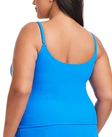Bleu by Rod Beattie Plus Pique Ole Scoop-Neck Tankini