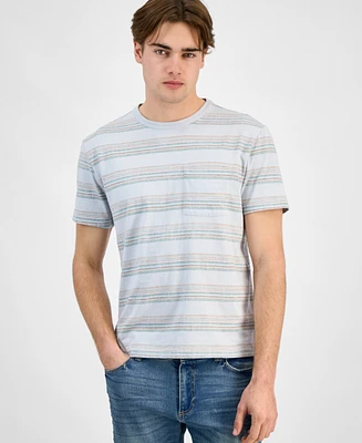 Sun + Stone Men's Regular-Fit Multistripe Pocket T-Shirt, Exclusively at Macy's