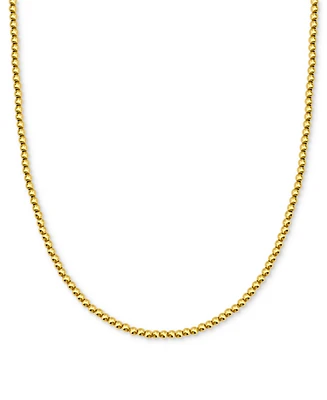 Giani Bernini Polished Bead Link Chain Necklace 16" + 2" extender, 18k gold-plated sterling silver Exclusively at Macy's