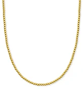 Giani Bernini Polished Bead Link Chain Necklace 16" + 2" extender, 18k gold-plated sterling silver Exclusively at Macy's