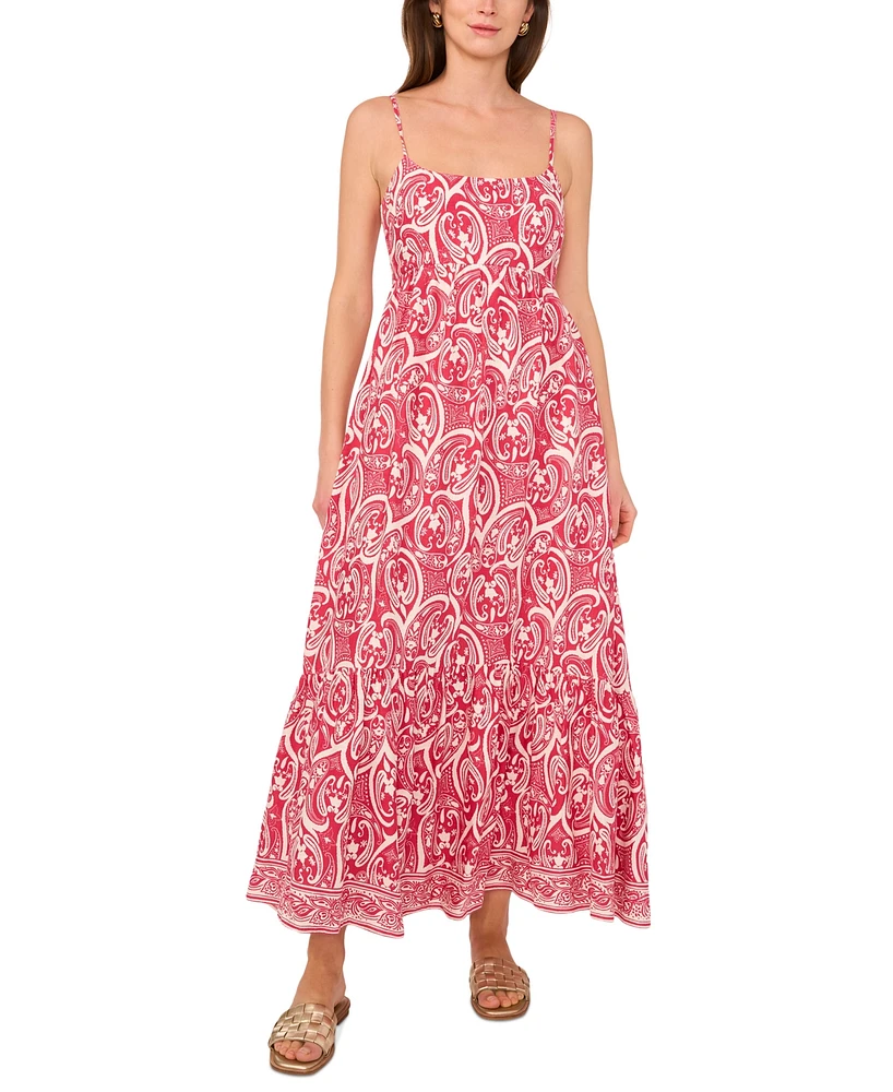 1.state Women's Printed Sleeveless Maxi Dress