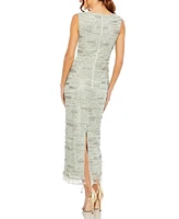 Women's Sleeveless Crystal Fringe Column Dress