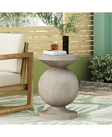 Modern Concrete Side Table: No Assembly Required, Lightweight & Durable