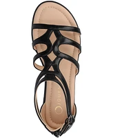 Journee Collection Women's Genneva Zipper Flat Sandals