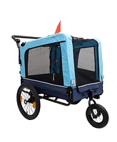 Outdoor Heavy Duty Foldable Utility Pet Stroller Dog Carriers Bicycle Trailer