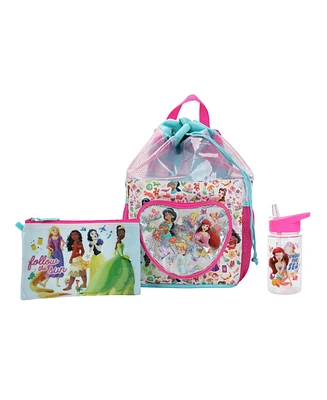 Disney Princess 3-Piece Youth Beach Backpack Set With Water Bottle