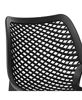Outdoor Stackable Modern Plastic Dining Chairs (Set of 2)