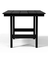 Outdoor Modern Hdpe 66" Wide Rectangle Patio Dining Table for 6