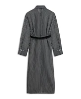 Nocturne Women's Striped Sheer Shirt Dress