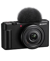 Sony Zv-1F Vlogging Camera, Black, Bundle with SanDisk Extreme 32GB Sd Card, Camera Bag for Point and Shoot Camera and Accessories, Complete Sony Digi