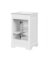 20" Bathroom Vanity with Sink, Soft-Close Cabinet and Storage