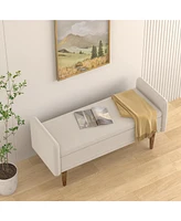 Teddy Velvet Storage Stool with Ample Capacity