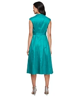 Alex Evenings Women's Belted A-Line Dress