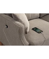 Living Space Sofa 2 Seater ,Loveseat With Waterproof Fabric Cream , Usb Charge