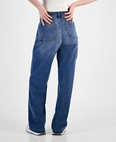 Celebrity Pink Juniors' Curvy Wide-Leg Carpenter Jeans