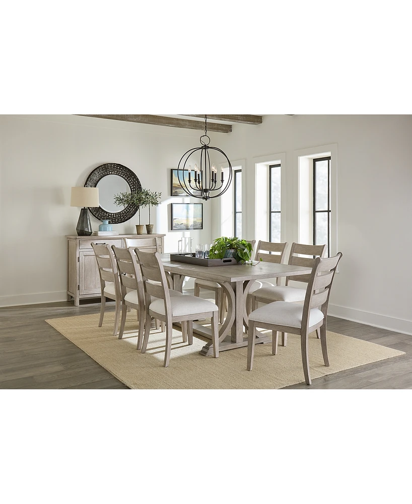 Sadie 9-Pc. Rectangular Dining Set (Table & 8 Ladder Back Chairs), Created for Macy's