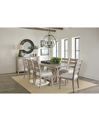 Sadie 9-Pc. Rectangular Dining Set (Table & 8 Ladder Back Chairs), Created for Macy's