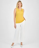Kasper Women's Hardware-Embellished Keyhole Top, Regular & Petite