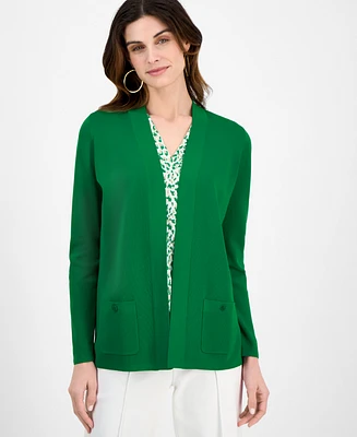 Anne Klein Petite Malibu Patch-Pocket Cardigan