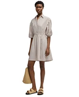 Boss by Hugo Women's Striped Cotton Shirt Dress