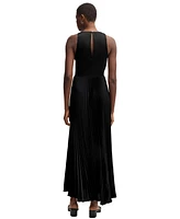 Boss by Hugo Women's Hammered Satin Plisse Maxi Dress