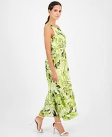 Kasper Women's Printed Sleeveless Midi Dress, Regular & Petite