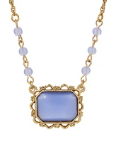 2028 Moonstone Acrylic Bead Pendant Necklace