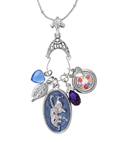 2028 Blue Angel Charm Holder Necklace