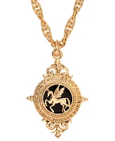 2028 Onyx Pegasus Pendant Necklace