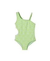Andy & Evan Floral Print Textured Swimsuit