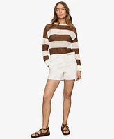 Sanctuary Women's Cotton Open-Knit Long-Sleeve Sweater