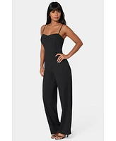 bebe Women's Sweetheart Jumpsuit