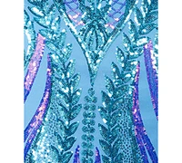 Blondie Nites Juniors' Sequin Notched-Neck Mermaid Gown